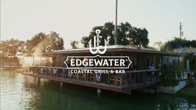 Costa Fuego restaurant at Velocity Island with lakeside views